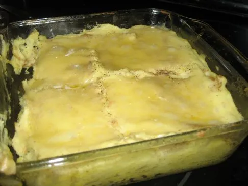 Pürierte zweimal gebackene Kartoffeln