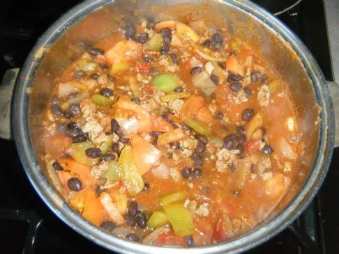 Puten-Schwarzbohnen-Chili