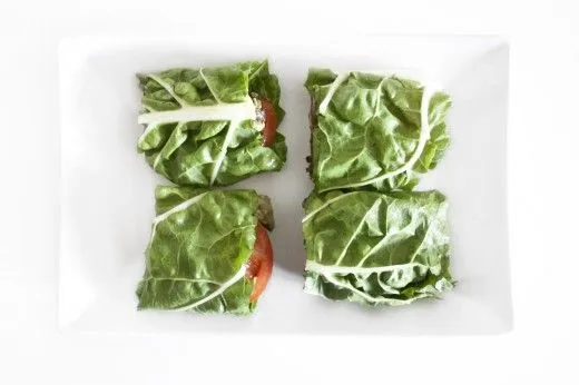 Schwarze Bohnen und Avocado-Lettuce Wrap