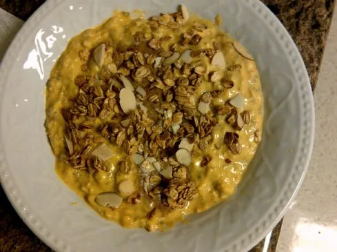 Übernacht Haferbrei mit Kürbis