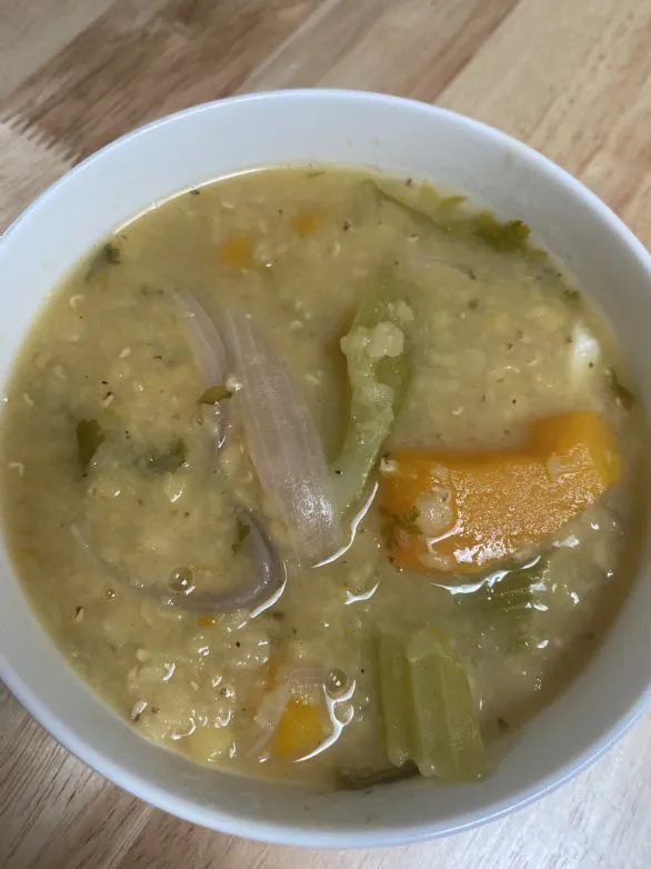 Gesunde und vegetarische rote Linsen