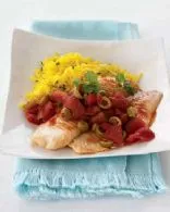 Tilapia Veracruz mit Korianderreis