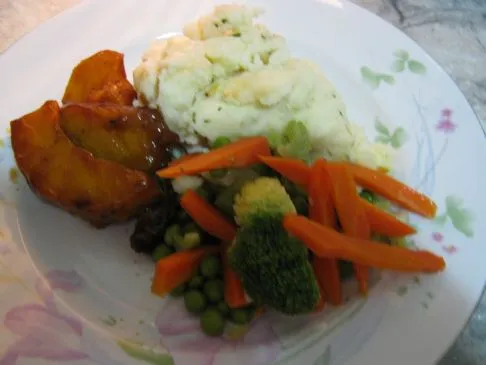 Barbecue-Kürbis & Kartoffelpüree