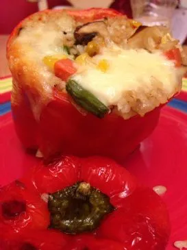 Vegetarische gefüllte Paprika