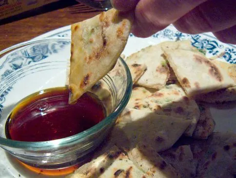 Frühlingszwiebel-Pfannkuchen