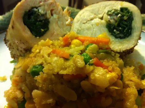 Quinoa & Orzo Pilaf mit gemischtem Gemüse