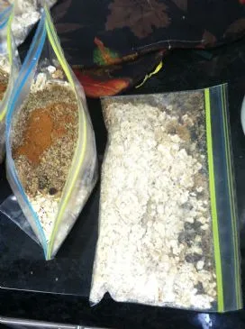 Schnelle Haferflocken-Pakete - Schokolade, Zimt, brauner Zucker