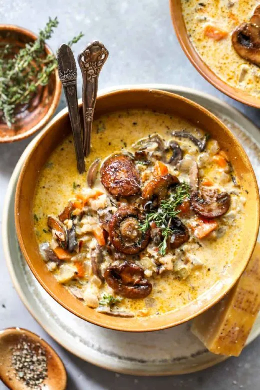 WFPB Wildreis- und Pilzsuppe