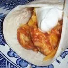 Salsa-Hähnchen-Burrito-Füllung
