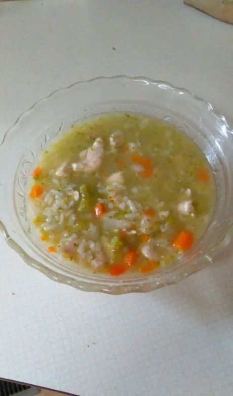 Hühnchen-Reis-Suppe