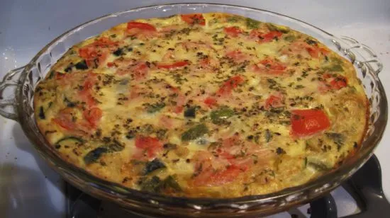 Gemüse- und Schinken-Quiche