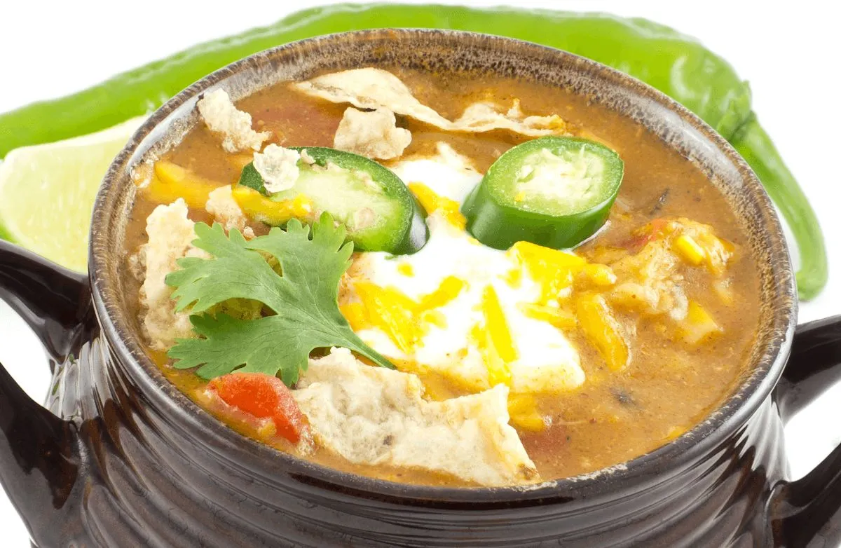 Slow Cooker Hähnchen Taco Suppe