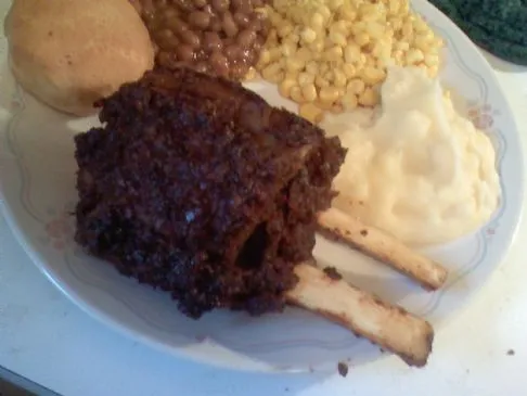 Ofen BBQ Bisonrippchen