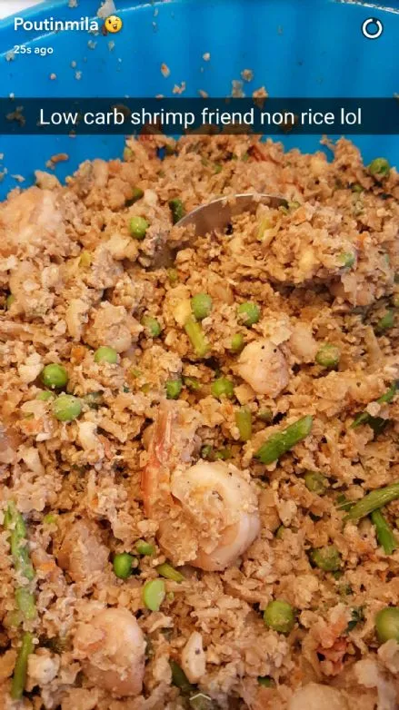 Low Carb Garnelen gebraten, nicht Reis