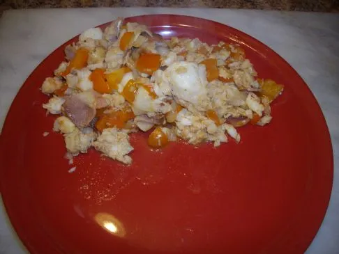 Geräucherte Fisch-Pfanne