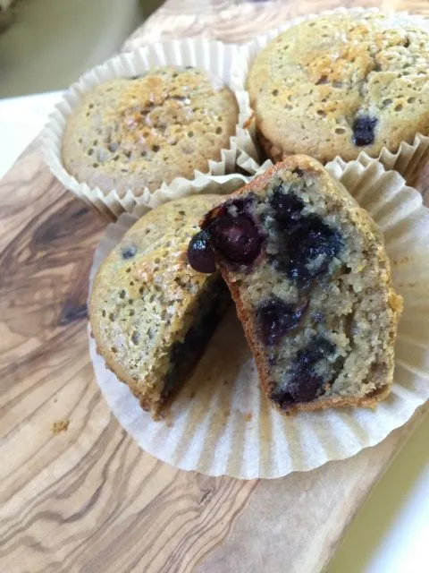Glutenfreie Blaubeermuffins