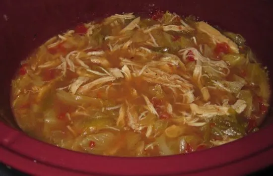 Crock Pot Hähnchen-Taco-Suppe