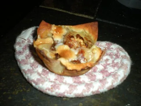 Mini-Bananen-Nuss-Wonton-Pies