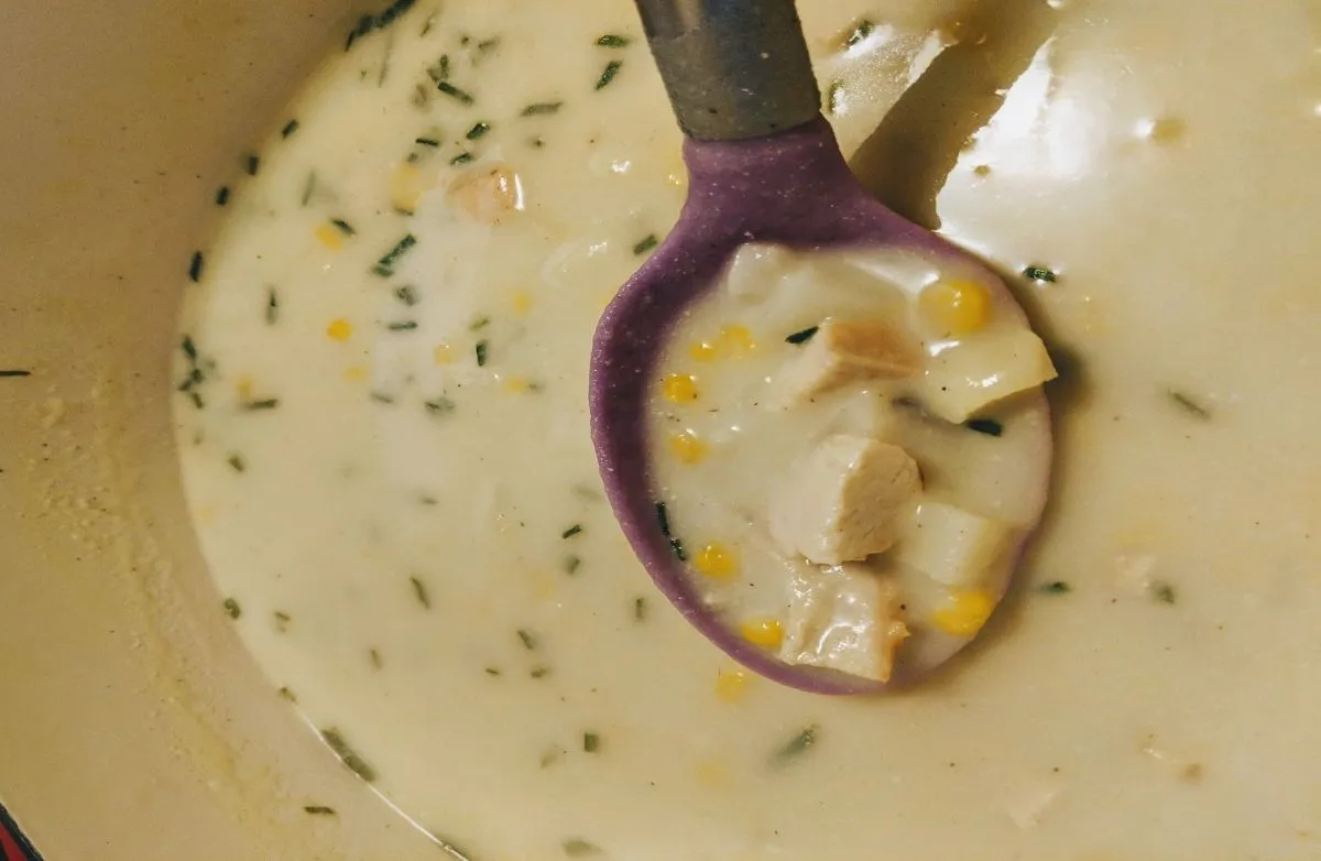 Hühner-Mais-Chowder-Suppe