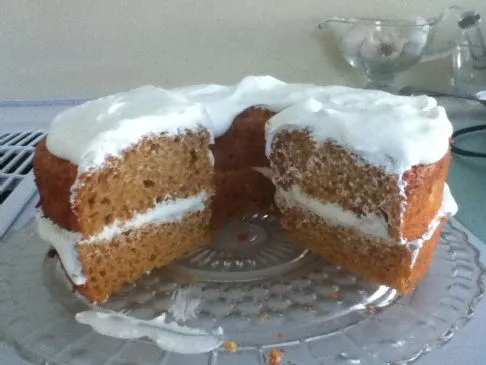 Kürbis Engelshaar-Kuchen mit cremiger Ingwerfüllung