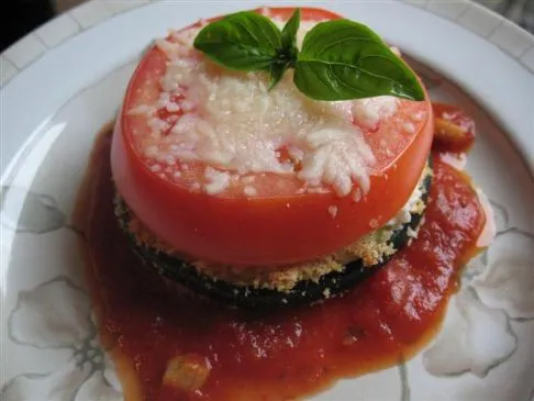 Zucchini-Lasagne-Turm