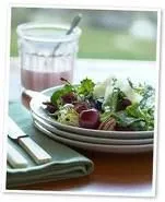 Mein fettfreies süß-saures Dressing. (Großartig zu Spinatsalat)