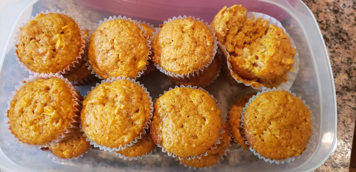 Kürbis-Apfel-Muffins
