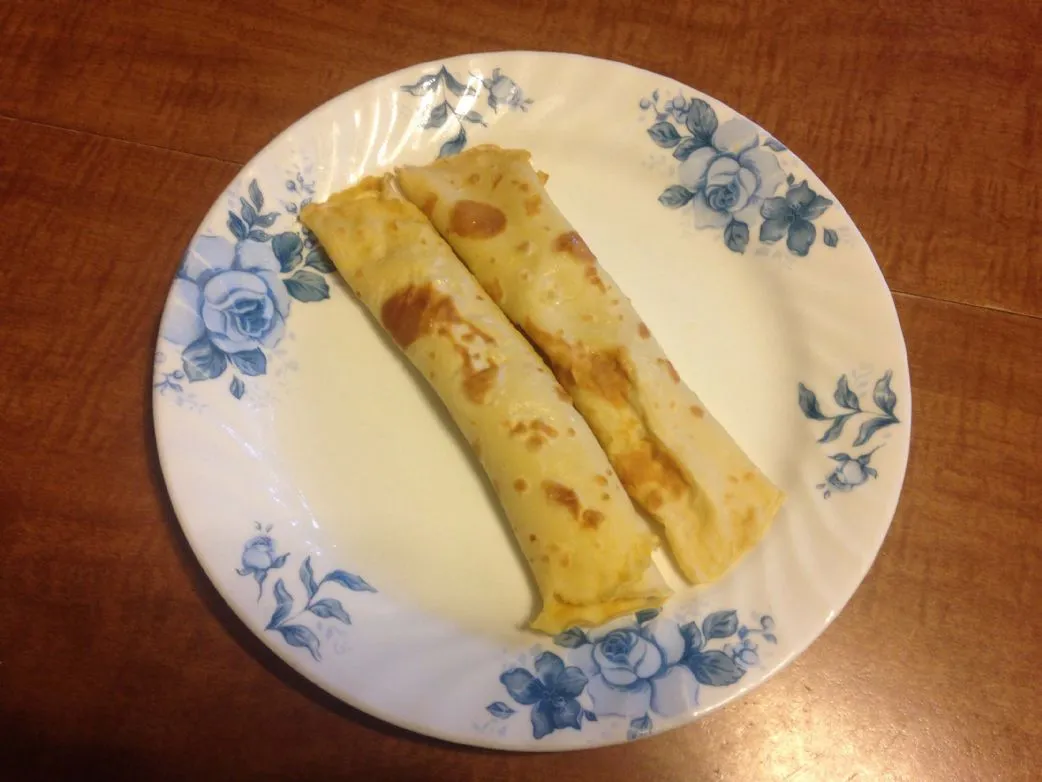 Tinas Crêpes mit gesüßtem Apfelmus