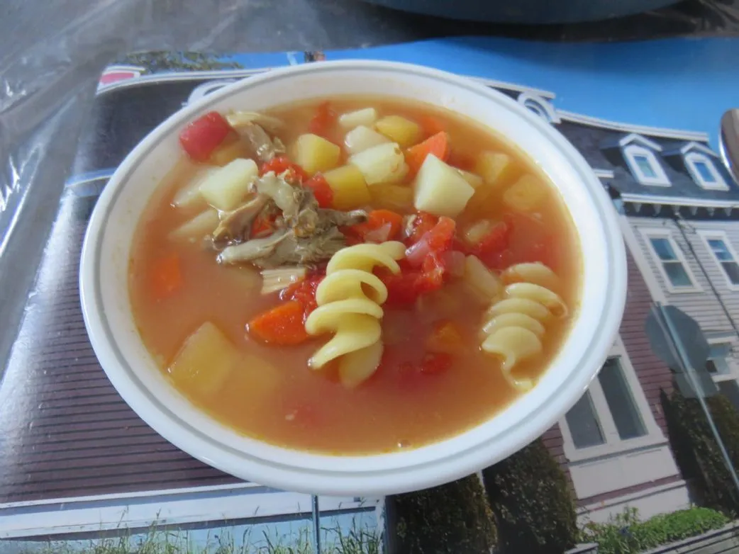 Flossies Puten-Gemüsesuppe (1 Tasse Portion)