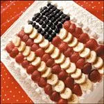 Amerikanischer Flaggenkuchen