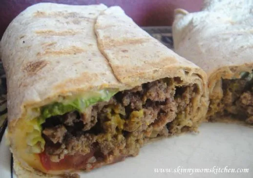Gegrillte Cheeseburger-Wraps