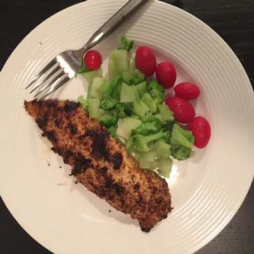 Parmesan-Senf-Krusten-Filet von Tilapia