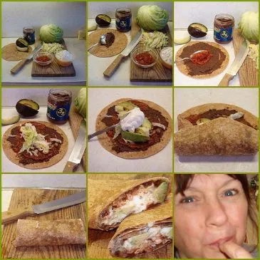 Scharfer Schwarze-Bohnen-Wrap