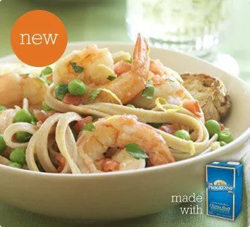 Zitronengarnelen und Fettuccine