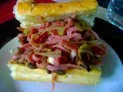 Schinken- und Pilz-Sandwich