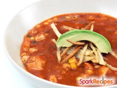 Schnelle BBQ-Hühnchensuppe