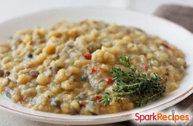 Niedriger-Natrium Slow Cooker Erbsensuppe