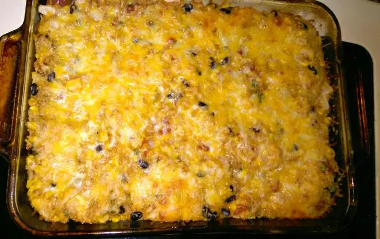 Quinoa- und Reis-Enchilada-Auflauf