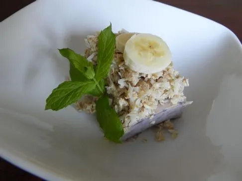 Umgekehrte Bananen-Creme-Quadrate