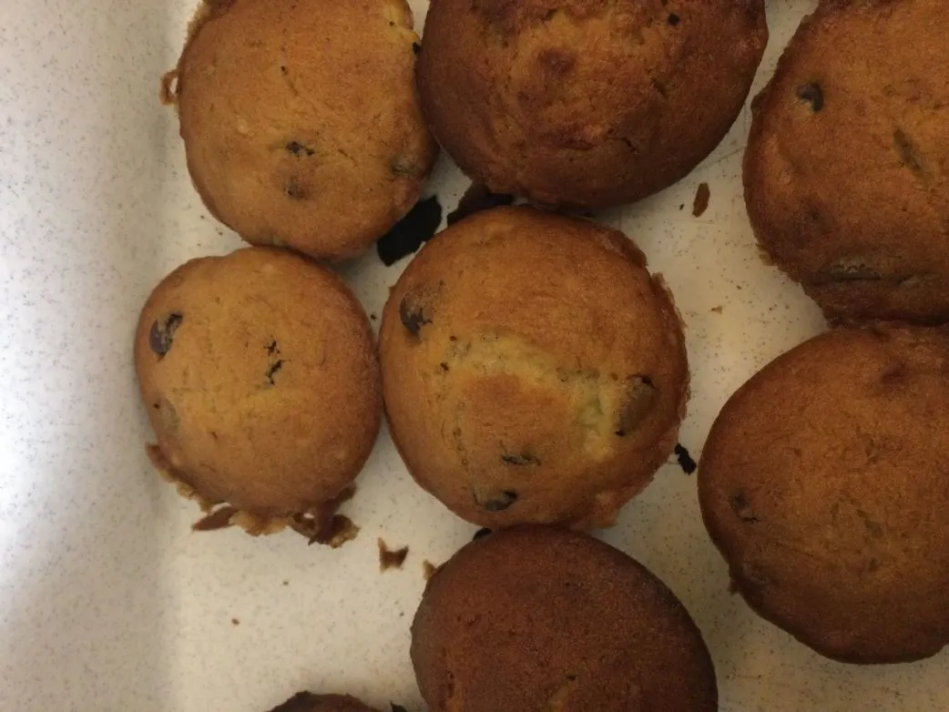 Bananenmuffin mit Schokoladenstückchen