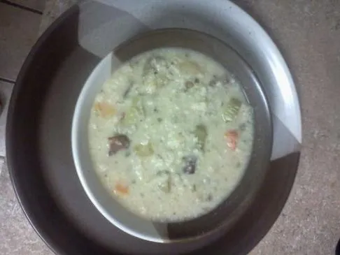 Blumenkohl mit Putenbacon-Suppe