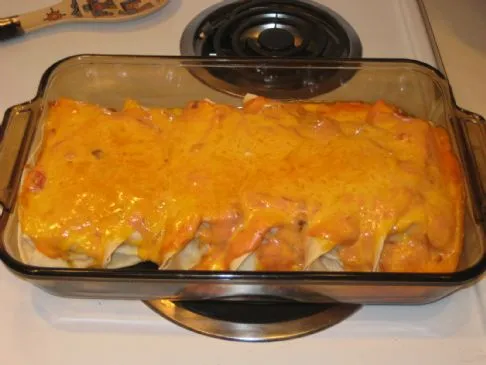Hähnchen- und Käse-Enchiladas