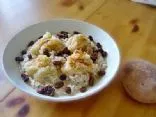Apfel-Vanille-Rosinen-Haferbrei