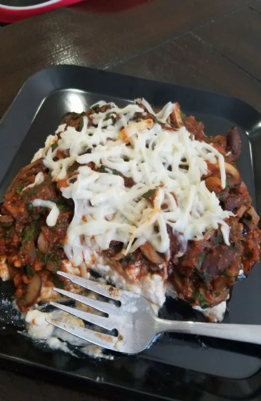 Pilz-Basilikum-Lasagne