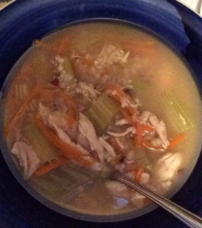 Hühnchen-Reis-Suppe