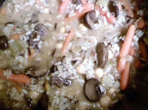 Pilz- und Wildreis-Suppe