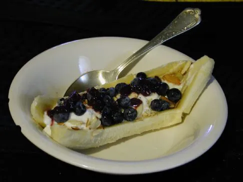 Griechischer Joghurt Bananensplit