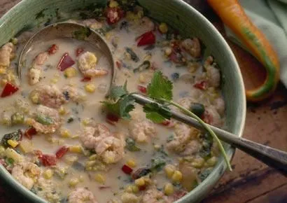 Tex-Mex Garnelen-Eintopf mit Reis