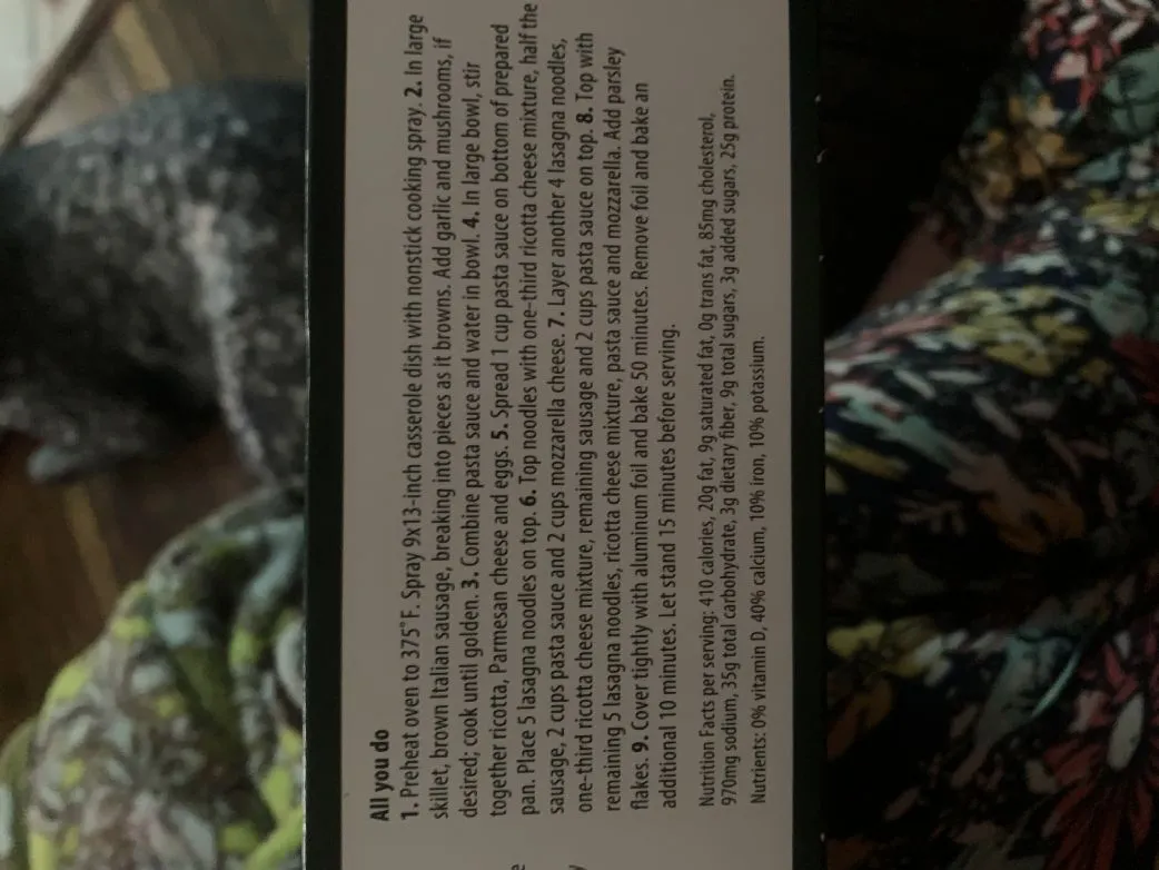 Lasagne mit Pute und Rind