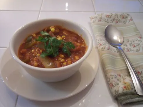 Lindys Paprika- und Mais-Vegetarisches Chili